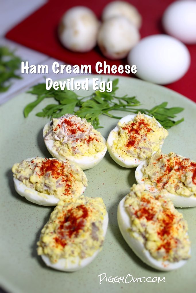 Ham Cream Cheese Deviled Egg  Piggy Out