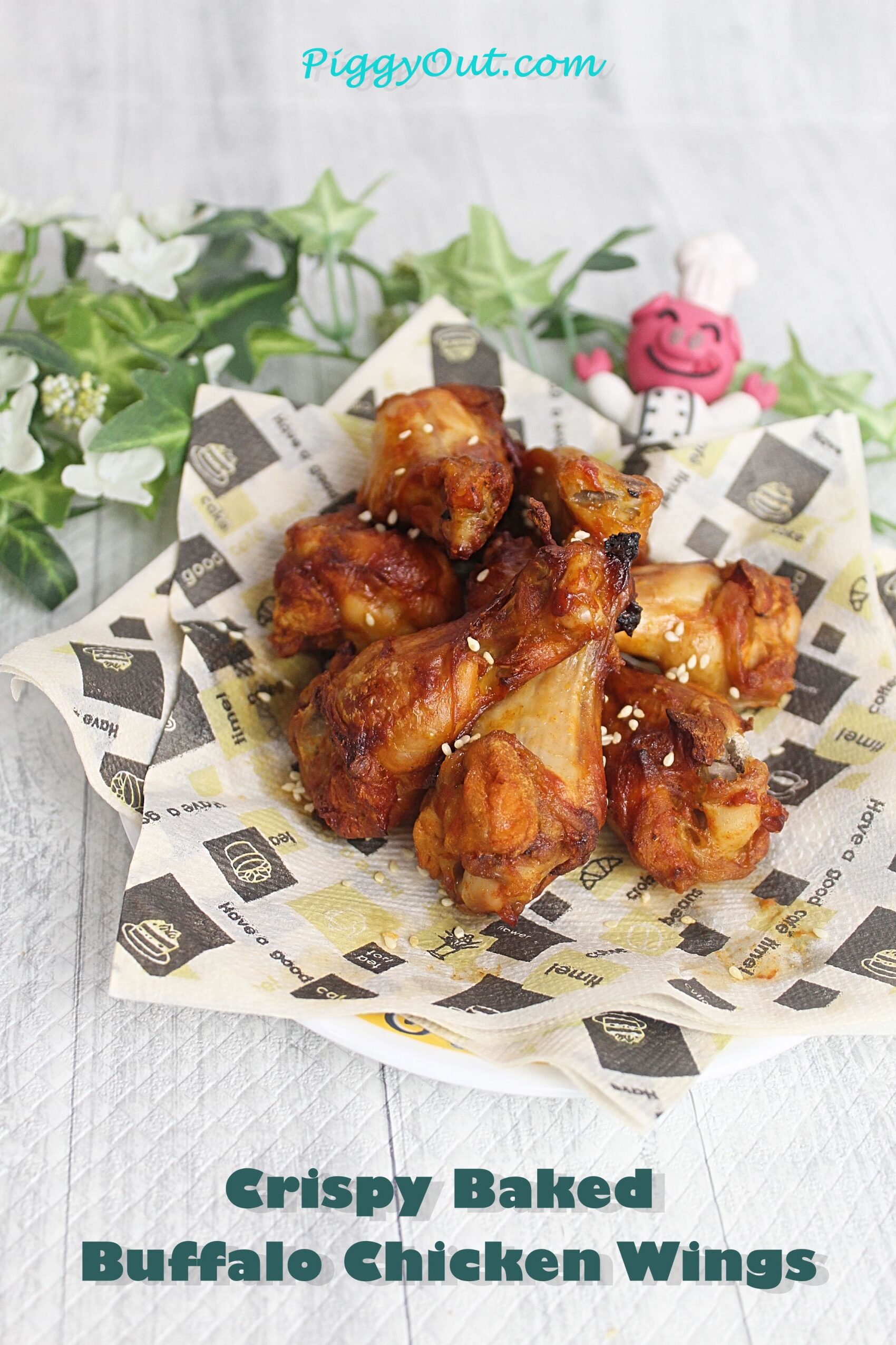 Crispy Baked Buffalo Chicken Wings - Piggy Out